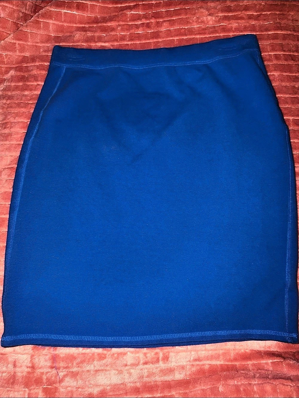 Old Navy Knit Pencil Skirt Blue Mini Skirt Size Medium